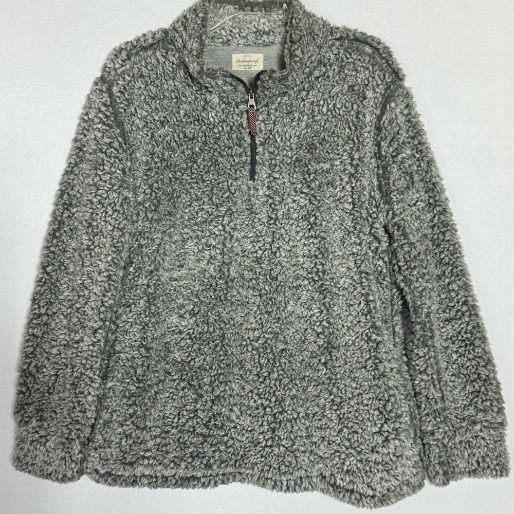 Weatherproof Vintage Women's Frosty Sherpa Pullover, DOLPHIN GREY,‎ Size XL